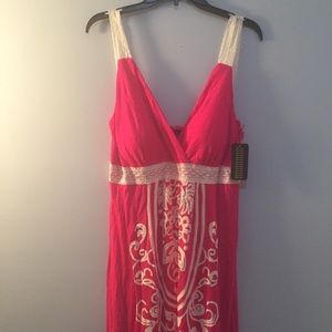 Flower embroidered Maxi Dress